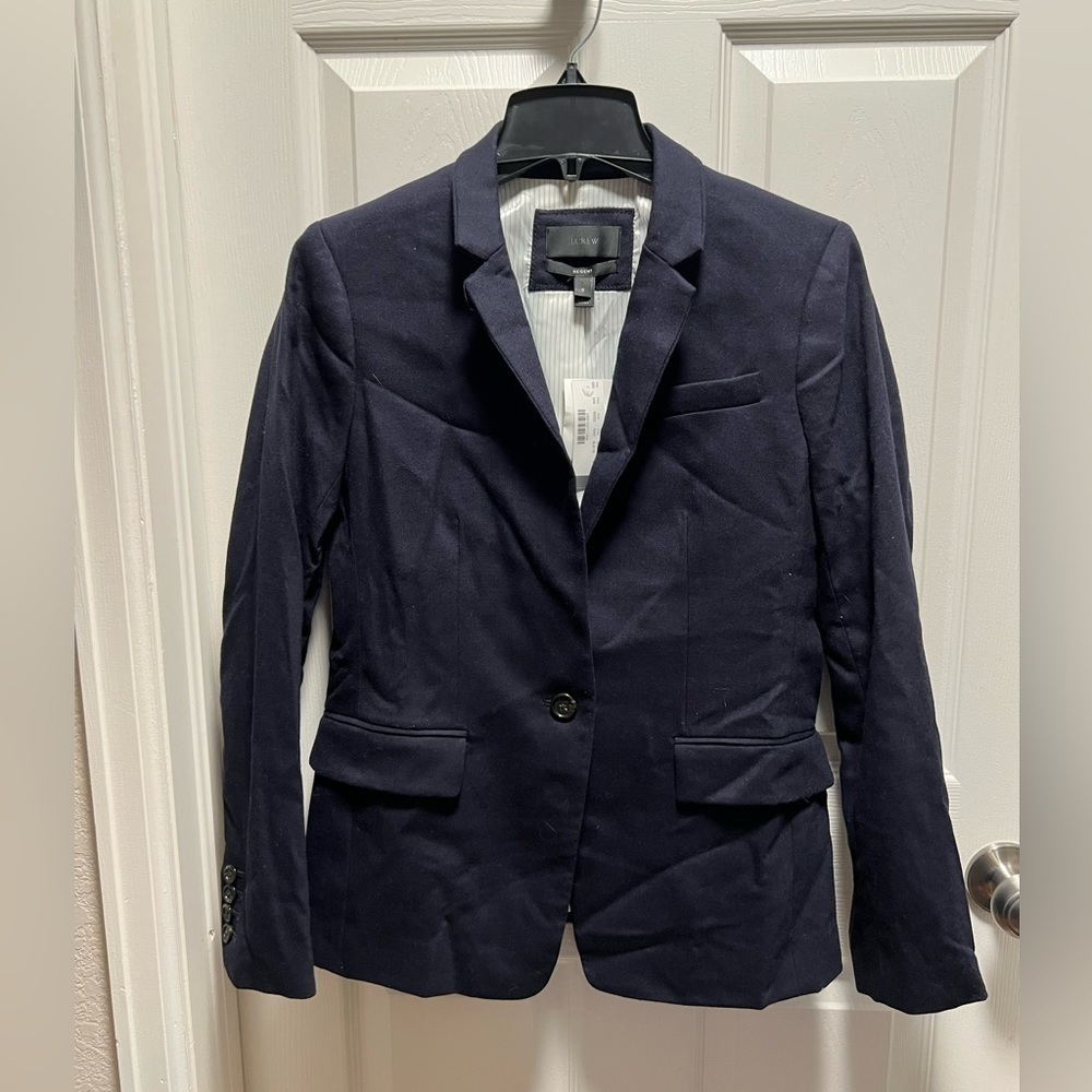 NEW J. Crew | Regent Blazer Wool Blend Navy Blue Sz 6 #B0323